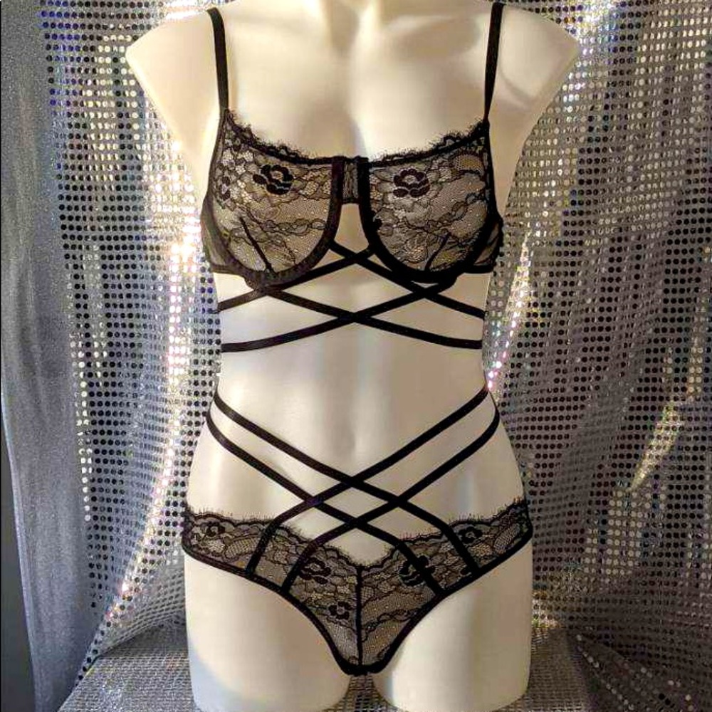 Black Strappy Lingerie